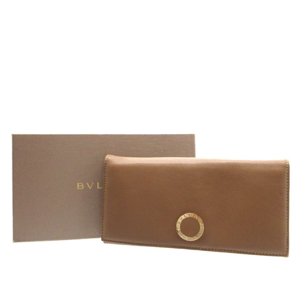 ブルガリ コローレ 長財布 レザー ブラウン 0391【中古】BVLGARI