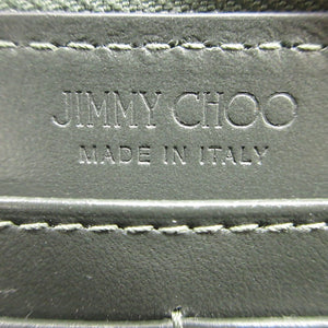 新品同様 ジミーチュウ ラウンドファスナー バイカラー 長財布 レザー カーキ/ブルー 0392【中古】JIMMY CHOO