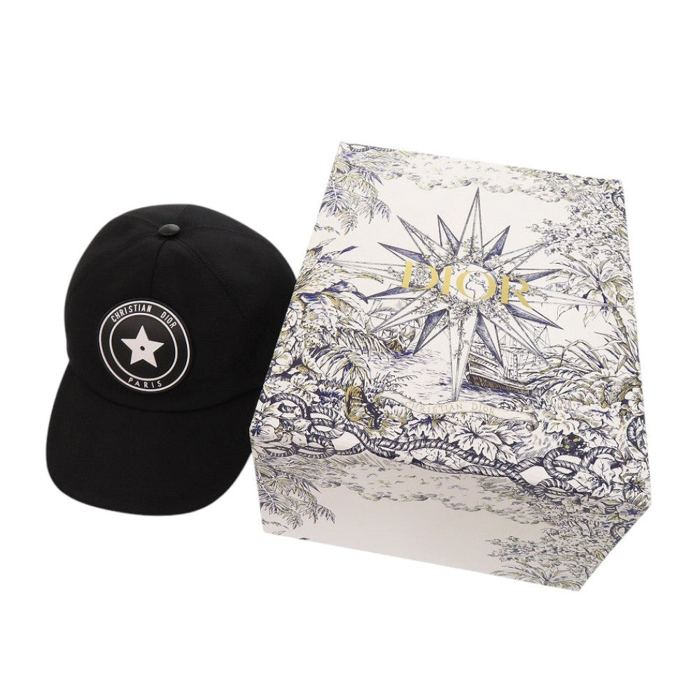 未使用 クリスチャンディオール ディープレイヤー 24BCP922E156 スターラバー キャップ ナイロン コットン ブラック 黒 0394【中古】Christian Dior