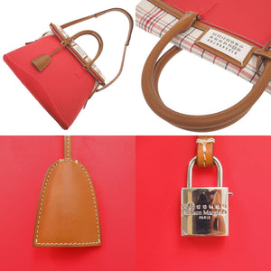 美品 メゾン マルジェラ 5AC S61WG0107 ラバー/レザー/キャンバス レッド トートバッグ 赤 0402【中古】Maison Margiela