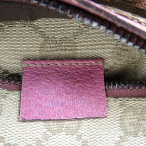 グッチ 28566 GGキャンバス ベージュ ピンク ボディバッグ ウエストバッグ 0422【中古】GUCCI