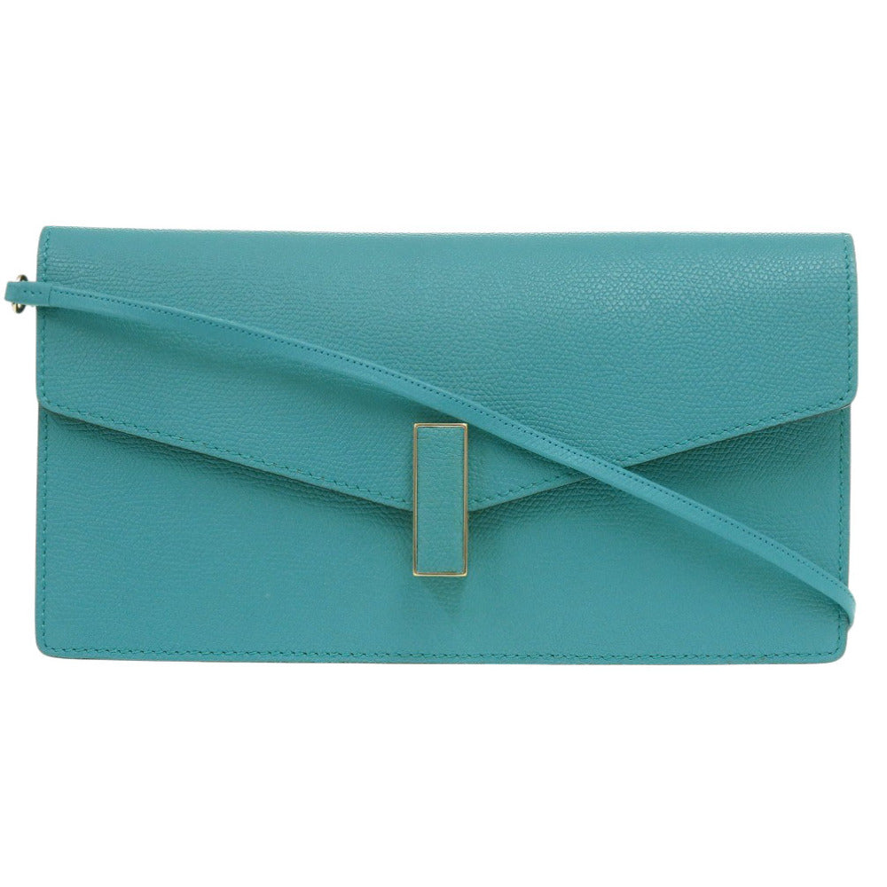 新品同様 ヴァレクストラ イジィデ ポシェット レザー ブルー ショルダーバッグ 青 0427【中古】Valextra