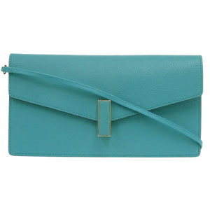 新品同様 ヴァレクストラ イジィデ ポシェット レザー ブルー ショルダーバッグ 青 0427【中古】Valextra