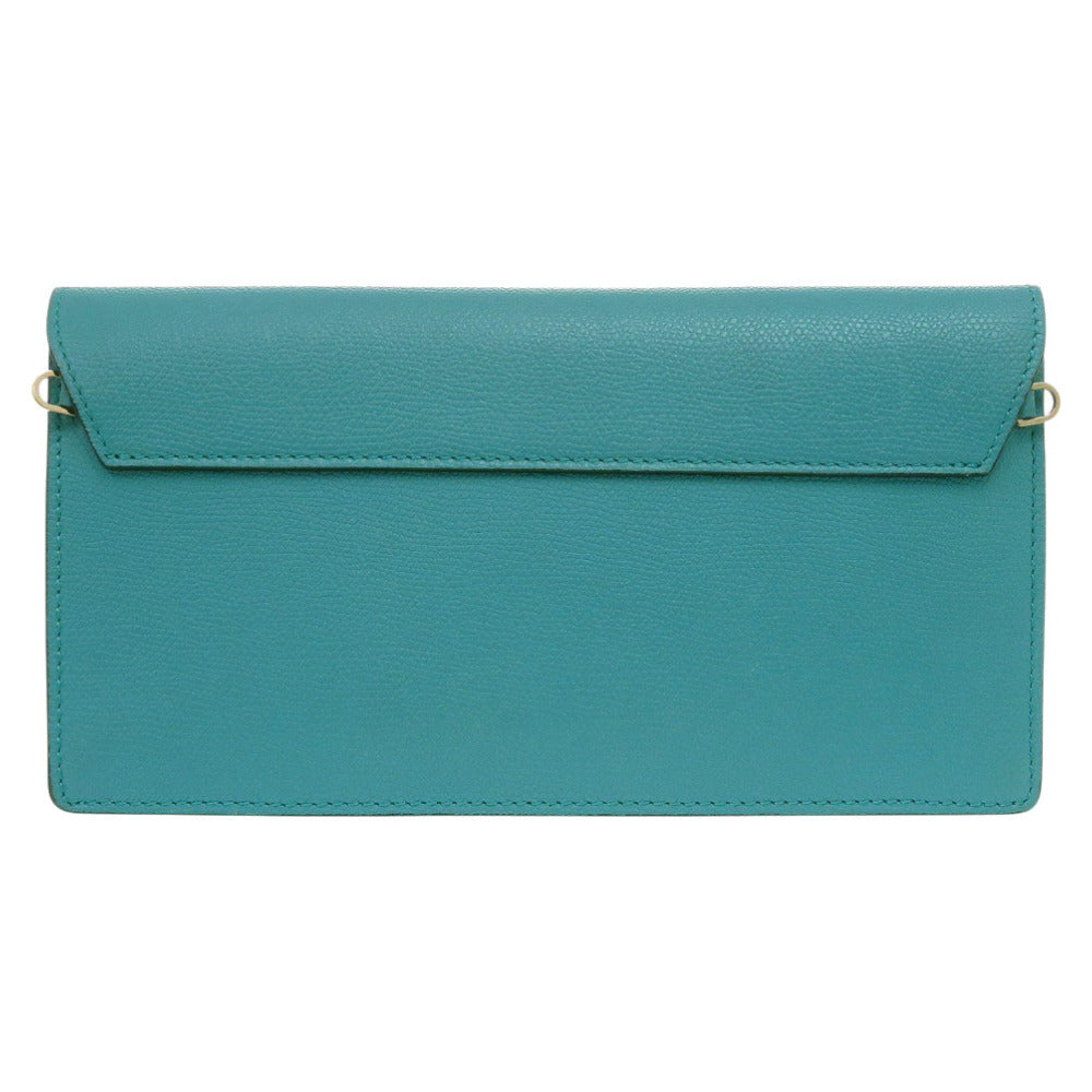 新品同様 ヴァレクストラ イジィデ ポシェット レザー ブルー ショルダーバッグ 青 0427【中古】Valextra