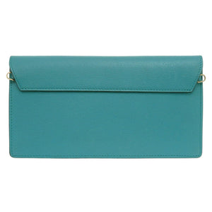 新品同様 ヴァレクストラ イジィデ ポシェット レザー ブルー ショルダーバッグ 青 0427【中古】Valextra