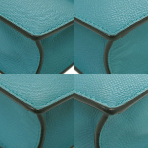 新品同様 ヴァレクストラ イジィデ ポシェット レザー ブルー ショルダーバッグ 青 0427【中古】Valextra