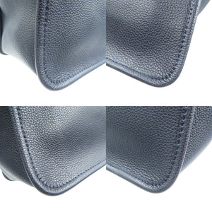 新品同様 ロンシャン ル フローネ 10156021 Y90 レザー ゴールド金具 ネイビー 2WAY ハンドバッグ ショルダーバッグ 0434【中古】LONGCHAMP