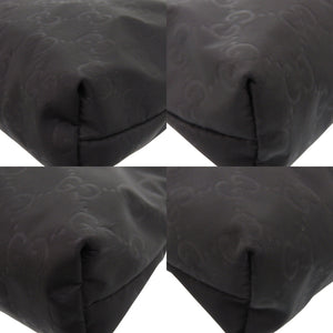 新品同様 グッチ GG 510339 ナイロン ブラック ショルダーバッグ 黒 0435【中古】GUCCI