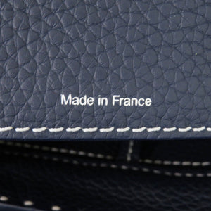 新品同様 デルボー 2WAY パン カバス レザー ネイビー トートバッグ 0436【中古】DELVAUX