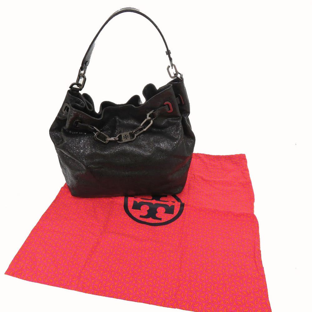トリーバーチ レザー ブラック ハンドバッグ 黒 ショルダーバッグ 0445【中古】Tory Burch