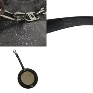 トリーバーチ レザー ブラック ハンドバッグ 黒 ショルダーバッグ 0445【中古】Tory Burch