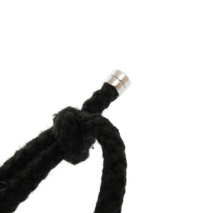 美品 セリーヌ トリオンフ メタル ブラック シルバー コードブレスレット ブレスレット 0448【中古】CELINE メンズ