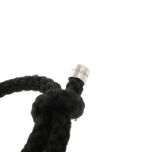 美品 セリーヌ トリオンフ メタル ブラック シルバー コードブレスレット ブレスレット 0448【中古】CELINE メンズ