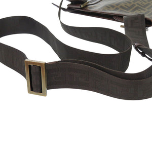 美品 フェンディ ズッカ柄 ヴィンテージ サコッシュ PVC/レザー ブラウン ショルダーバッグ 0463【中古】FENDI