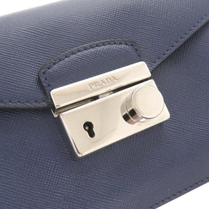 美品 プラダ サフィアーノ ブルー 2WAY ハンドバッグ ミニ ショルダーバッグ 青 0464【中古】PRADA