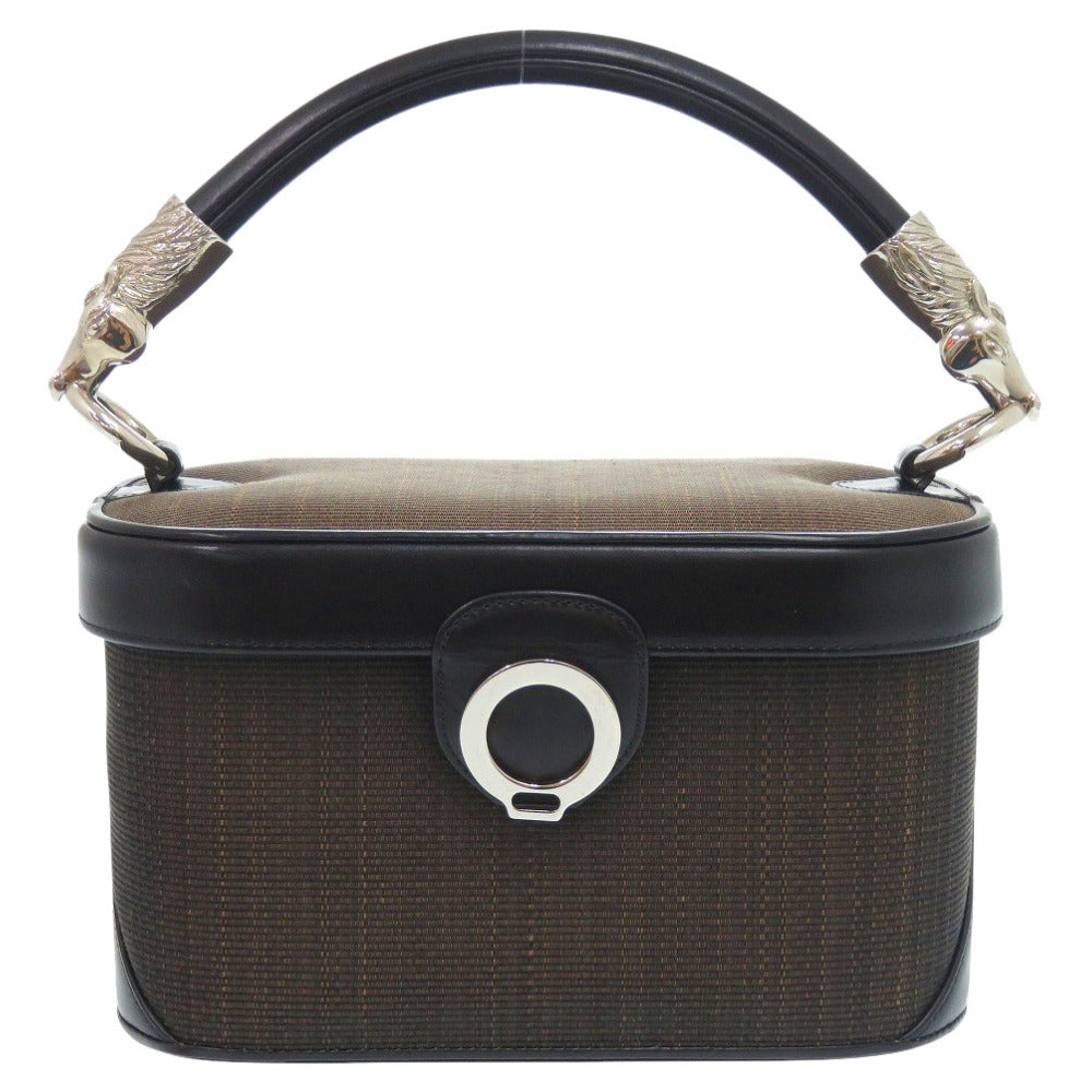 コンテス ホースヘアー ブラウン ハンドバッグ 茶 0481【中古】COMTESSE