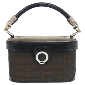 コンテス ホースヘアー ブラウン ハンドバッグ 茶 0481【中古】COMTESSE