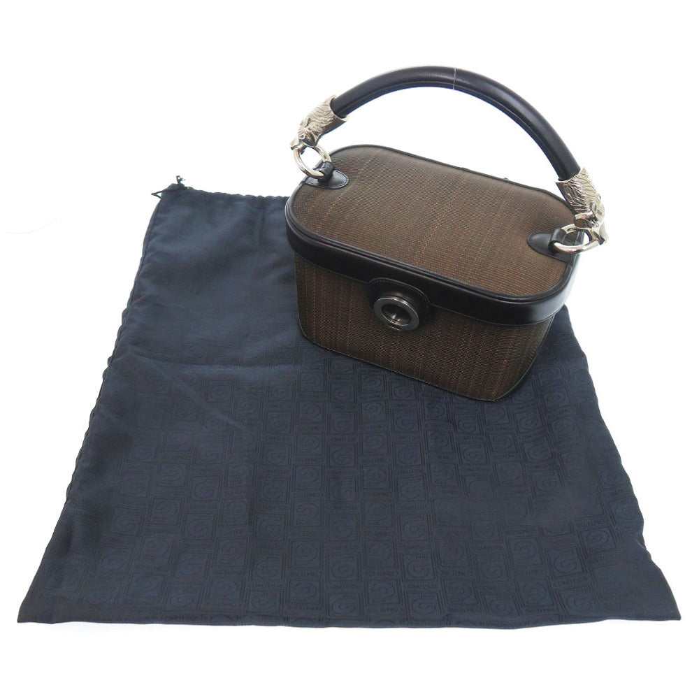 コンテス ホースヘアー ブラウン ハンドバッグ 茶 0481【中古】COMTESSE