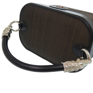 コンテス ホースヘアー ブラウン ハンドバッグ 茶 0481【中古】COMTESSE