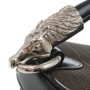 コンテス ホースヘアー ブラウン ハンドバッグ 茶 0481【中古】COMTESSE