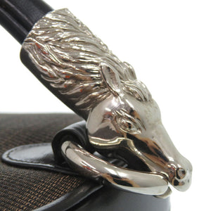 コンテス ホースヘアー ブラウン ハンドバッグ 茶 0481【中古】COMTESSE