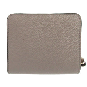 新品同様 クロエ アルファベット ミニ コンパクトウォレット CHC22WP レザー グレー 2つ折り財布 財布 0483【中古】Chloe