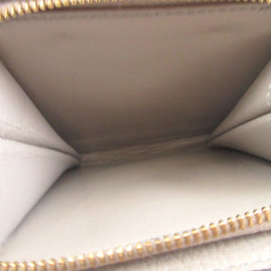 新品同様 クロエ アルファベット ミニ コンパクトウォレット CHC22WP レザー グレー 2つ折り財布 財布 0483【中古】Chloe