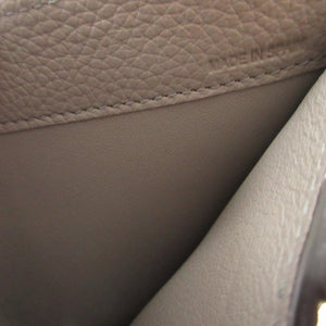 新品同様 クロエ アルファベット ミニ コンパクトウォレット CHC22WP レザー グレー 2つ折り財布 財布 0483【中古】Chloe