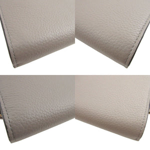 新品同様 クロエ アルファベット ミニ コンパクトウォレット CHC22WP レザー グレー 2つ折り財布 財布 0483【中古】Chloe