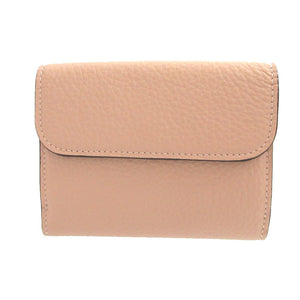 新品同様 クロエ アルファベット ミニ コンパクトウォレット CHC17UP レザー ピンク 3つ折り財布 財布 0484【中古】Chloe