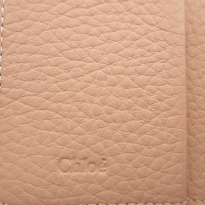 新品同様 クロエ アルファベット ミニ コンパクトウォレット CHC17UP レザー ピンク 3つ折り財布 財布 0484【中古】Chloe