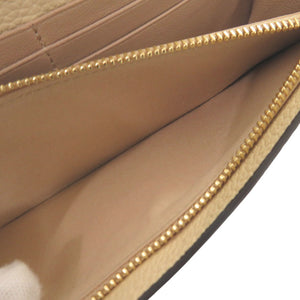 美品 クロエ レザー ベージュ 長財布 0485【中古】Chloe