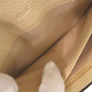 美品 クロエ レザー ベージュ 長財布 0485【中古】Chloe
