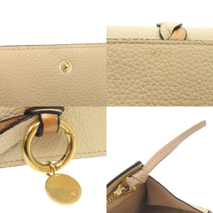 美品 クロエ レザー ベージュ 長財布 0485【中古】Chloe