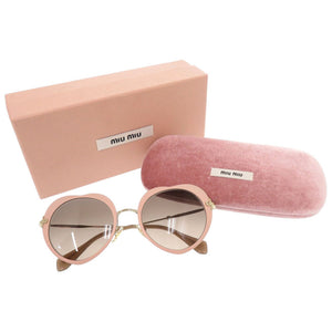 美品 ミュウミュウ ハート SMU54R プラスチック ステンレススチール ピンク サングラス 0494【中古】MIUMIU