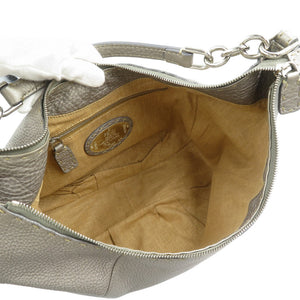 フェンディ セレリア 8BR618 レザー シルバー金具 シルバー ショルダーバッグ 0498【中古】FENDI