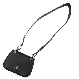 新品同様 ジミーチュウ ヴァレンヌ レザー ゴールド金具 ブラック 黒 ショルダーバッグ 0499【中古】JIMMY CHOO