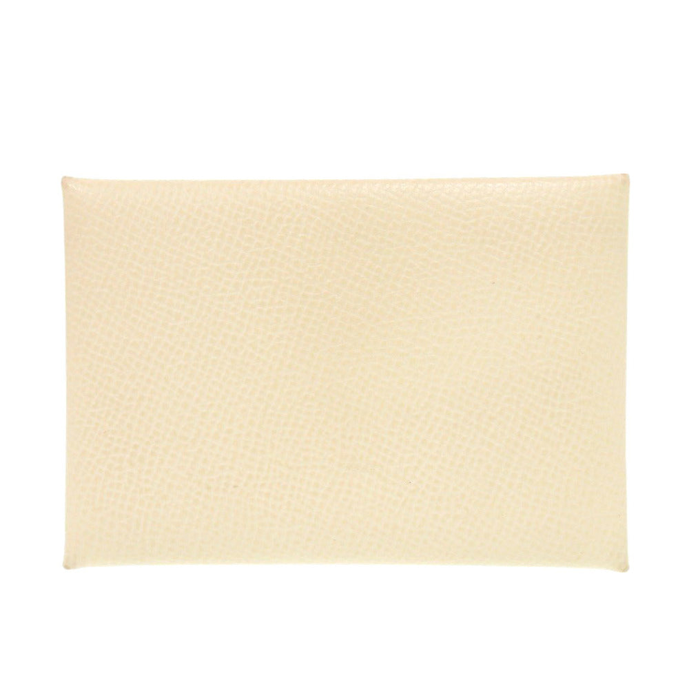 美品 エルメス カルヴィデュオ ヴェルソ ナタ ジョーヌプッサン ヴォーエプソン Z刻印(2021年製) カードケース 0505【中古】HERMES