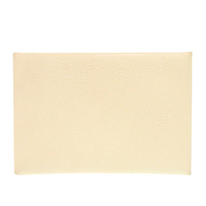 美品 エルメス カルヴィデュオ ヴェルソ ナタ ジョーヌプッサン ヴォーエプソン Z刻印(2021年製) カードケース 0505【中古】HERMES