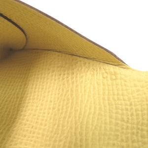 美品 エルメス カルヴィデュオ ヴェルソ ナタ ジョーヌプッサン ヴォーエプソン Z刻印(2021年製) カードケース 0505【中古】HERMES