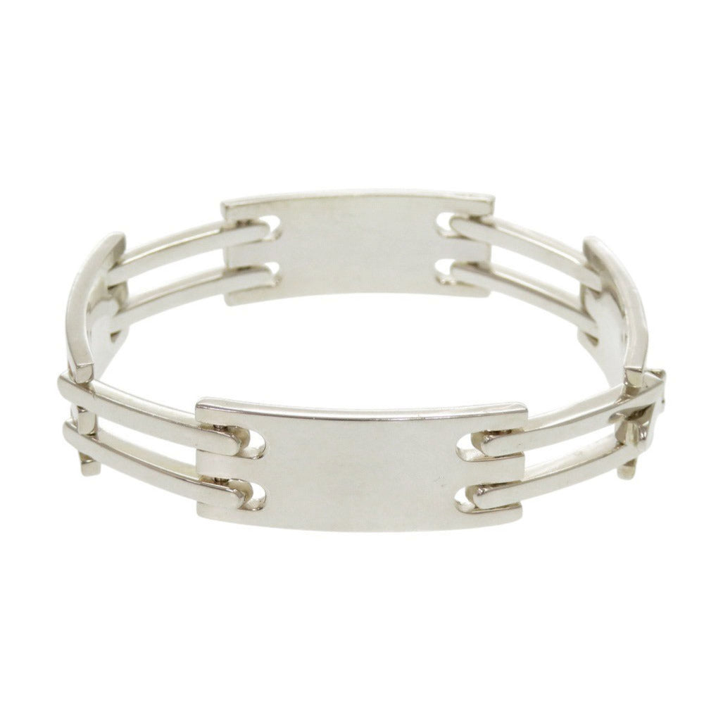 グッチ ロゴ プレート シルバー925 ブレスレット 0516【中古】GUCCI