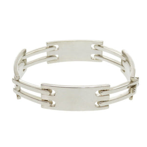 グッチ ロゴ プレート シルバー925 ブレスレット 0516【中古】GUCCI