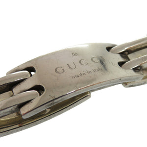 グッチ ロゴ プレート シルバー925 シルバー ブレスレット 0520【中古】GUCCI