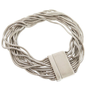 グッチ ヴィンテージ 12連 スネークチェーン シルバー925 ブレスレット 0521【中古】GUCCI