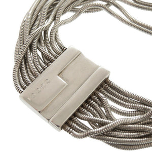 グッチ ヴィンテージ 12連 スネークチェーン シルバー925 ブレスレット 0521【中古】GUCCI