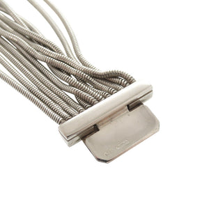 グッチ ヴィンテージ 12連 スネークチェーン シルバー925 ブレスレット 0521【中古】GUCCI