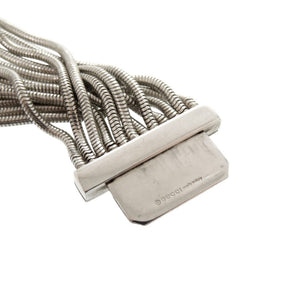 グッチ ヴィンテージ 12連 スネークチェーン シルバー925 ブレスレット 0521【中古】GUCCI