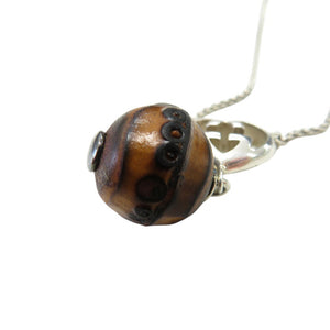 美品 グッチ インターロッキングＧ ハート ペンダント ネックレス シルバー925 木製 バンブー 0530【中古】GUCCI