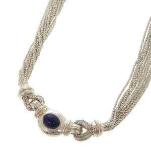 美品 ティファニー ヴィンテージ マルチストランド シルバー925 K18YG ラピスラズリ ネックレス 0535【中古】TIFFANY&Co.