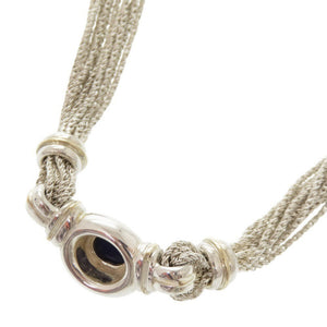 美品 ティファニー ヴィンテージ マルチストランド シルバー925 K18YG ラピスラズリ ネックレス 0535【中古】TIFFANY&Co.